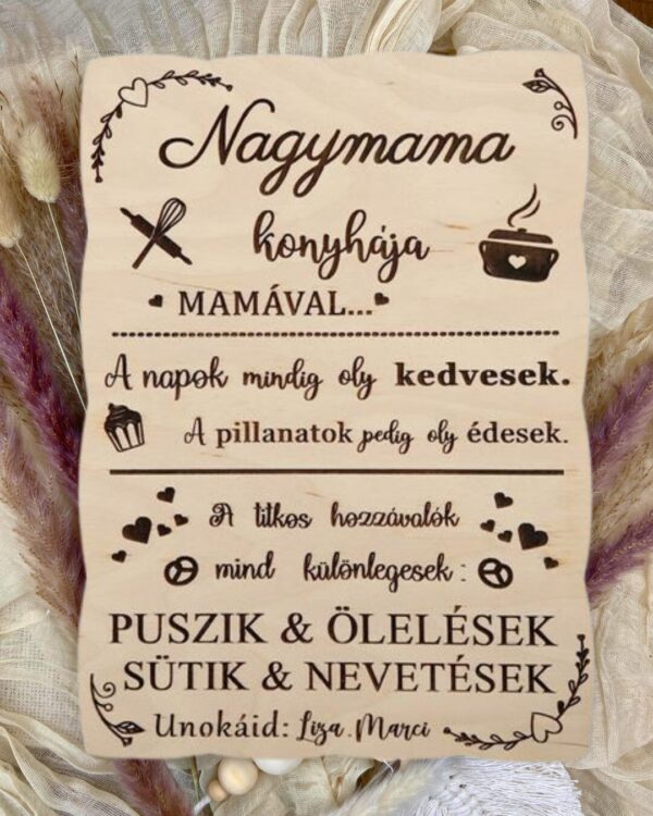 Nagymama konyhája - tábla