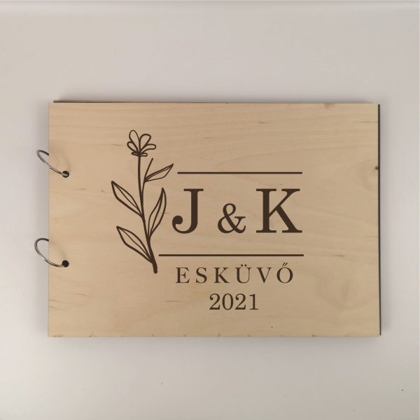 Esküvői fotóalbum egyedi felirattal