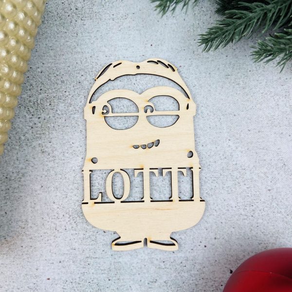 Minion formájú karácsonyfadísz