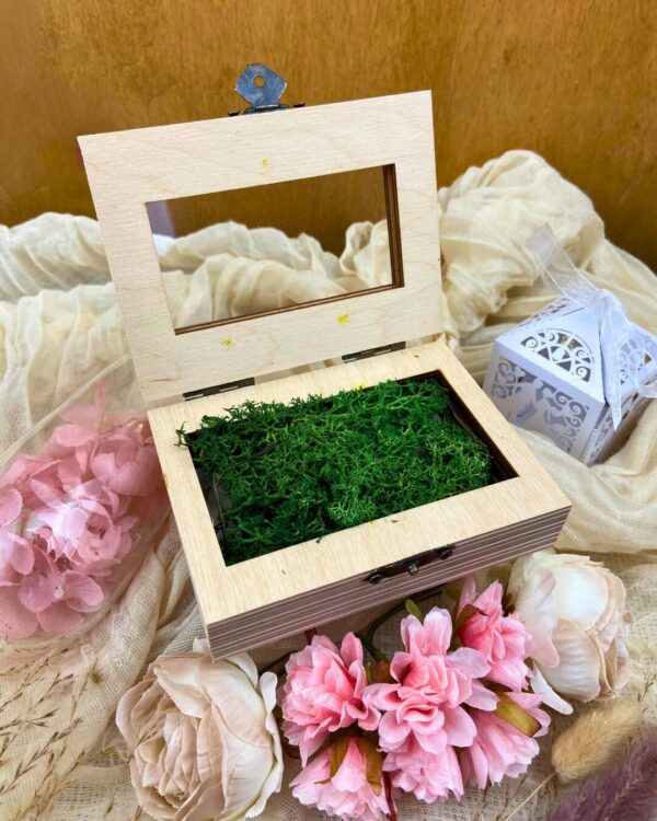 Esküvői gyűrűtartó - doboz feliratozott plexi tetővel - Image 2